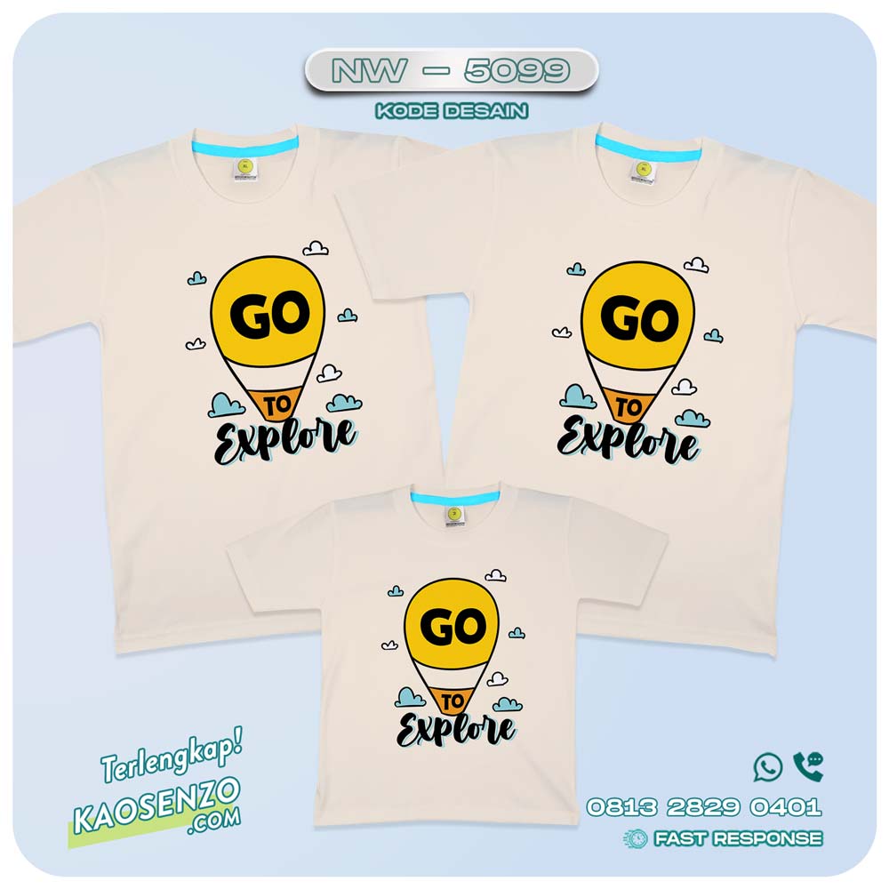 Kaos Couple Keluarga Traveling | Kaos Family Gathering | Kaos Liburan Keluarga | Kaos Liburan - NW 5099