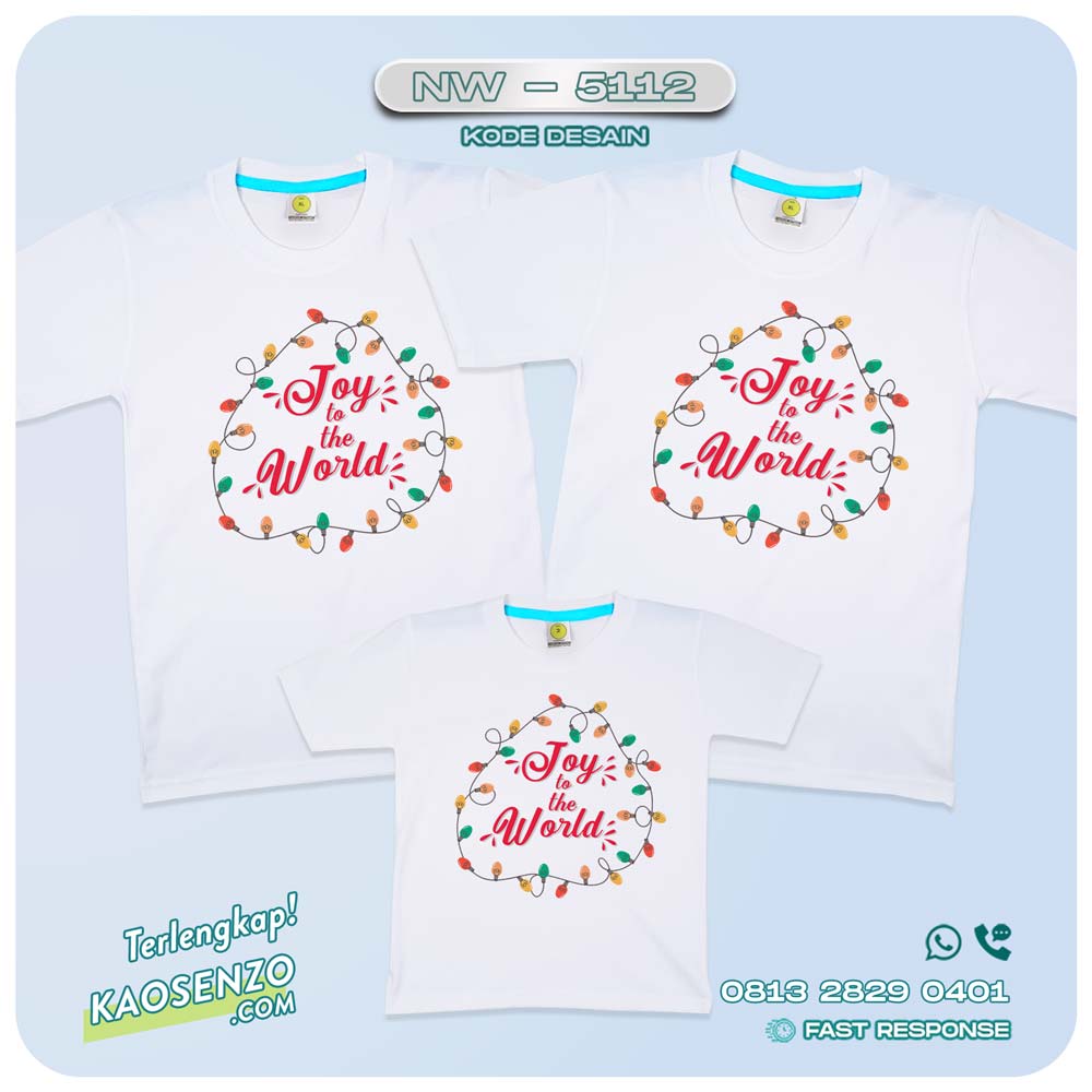 Baju Kaos Couple Keluarga Natal | Kaos Family Custom Christmas | Kaos Natal - NW 5112