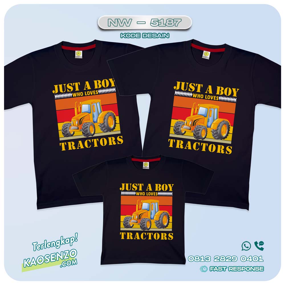 Baju Kaos Couple Keluarga Tractor | Kaos Family Custom Tractor | Kaos Tractor - NW 5187