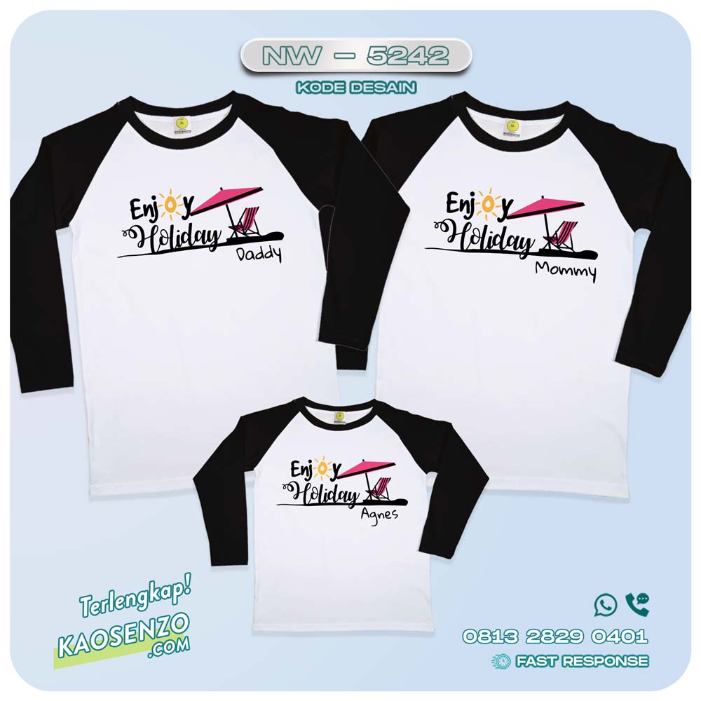 Baju Kaos Couple Keluarga Traveling | Kaos Couple Family Gathering | Kaos Liburan Keluarga | Kaos Traveling - NW 5242