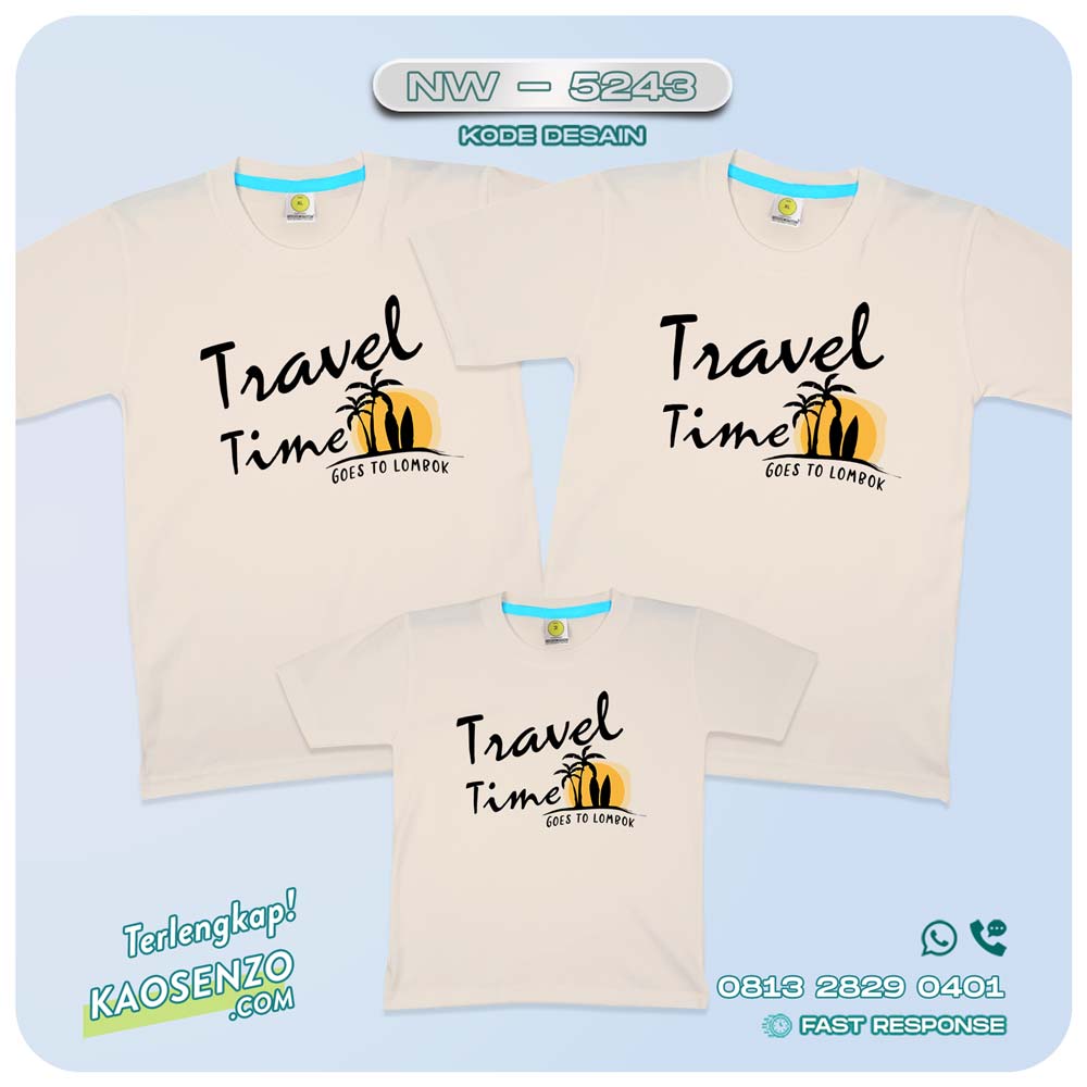 Kaos Couple Keluarga Traveling | Kaos Family Gathering | Kaos Liburan Keluarga | Kaos Liburan - NW 5243