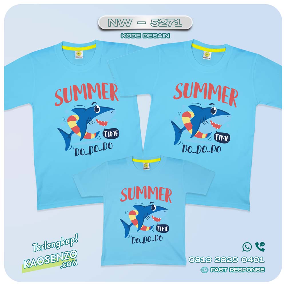 Kaos Couple Keluarga Baby Shark | Kaos Ulang Tahun Anak | Kaos Baby Shark - NW 5271