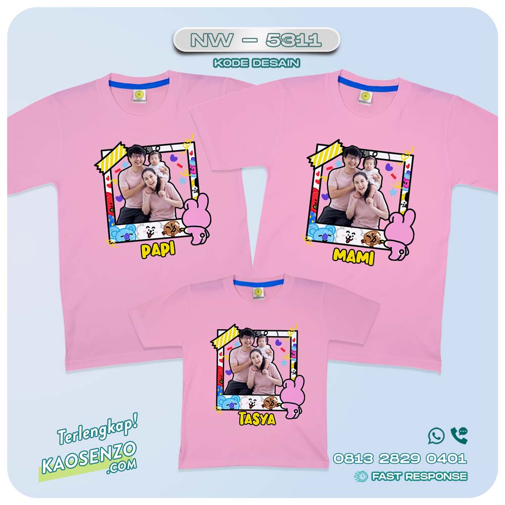 Kaos Couple Keluarga BT21 | Kaos Ulang Tahun Anak | Kaos BT21 - NW 5311