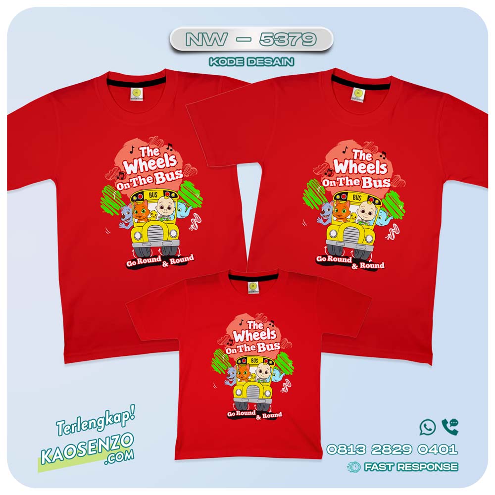 Kaos Couple Keluarga Cocomelon | Kaos Family Custom | Kaos Cocomelon - NW 5379