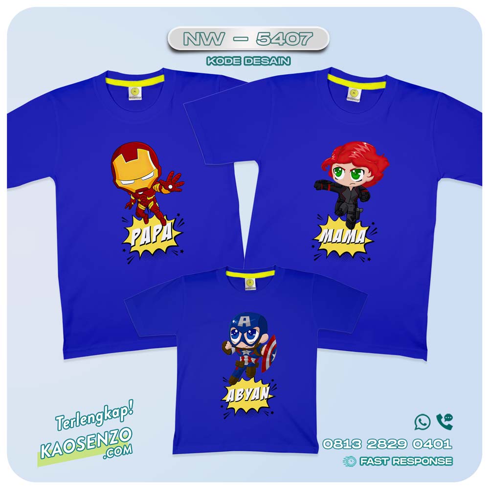 Kaos Couple Keluarga Avengers | Kaos Family Custom| Kaos Avengers - NW 5407