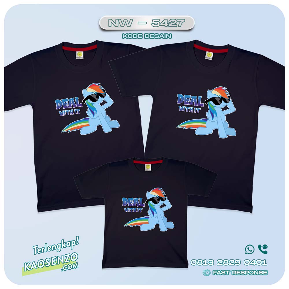 Baju Kaos Couple Keluarga Little Pony | Kaos Family Custom | Kaos Little Pony - NW 5427