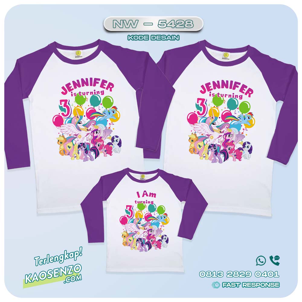 Baju Kaos Couple Keluarga Little Pony | Kaos Family Custom | Kaos Little Pony - NW 5428