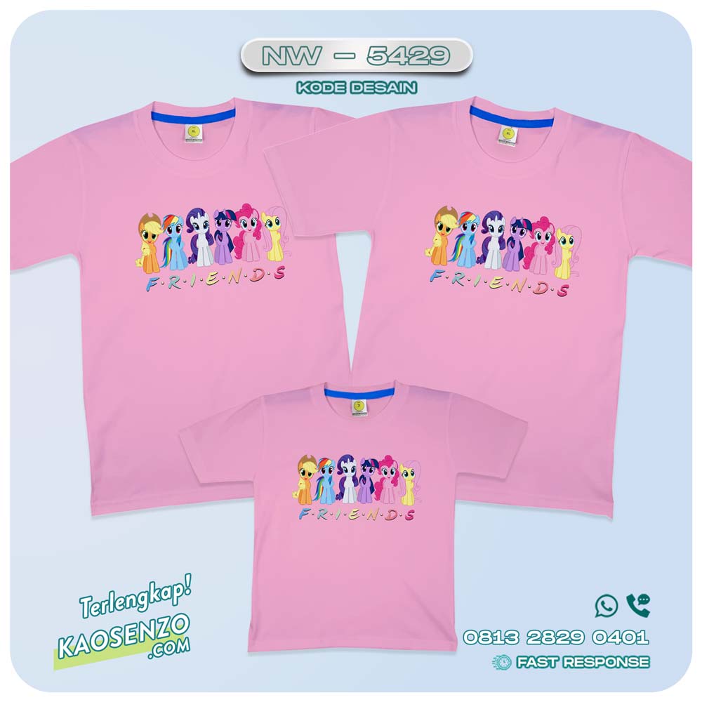 Baju Kaos Couple Keluarga Little Pony | Kaos Family Custom | Kaos Little Pony - NW 5429