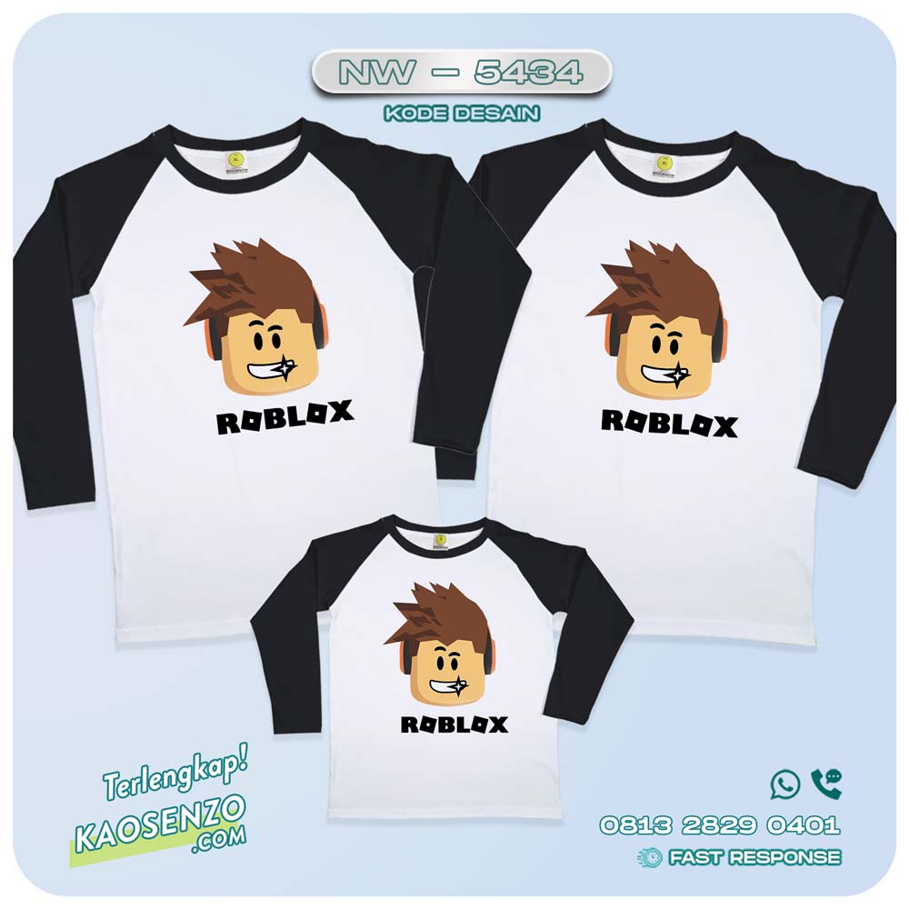 Baju Kaos Couple Keluarga Roblox | Kaos Ultah Anak | Kaos Roblox - NW 5434