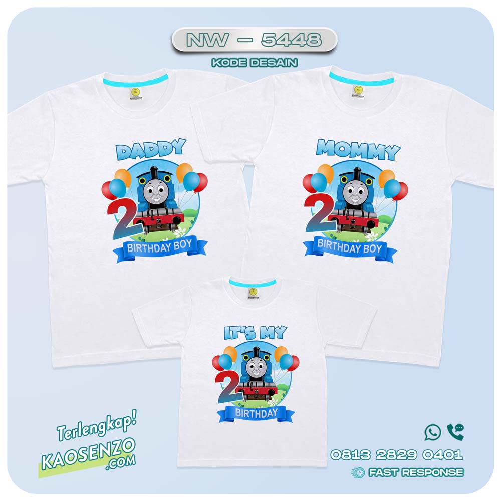 Baju Kaos Couple Keluarga Thomas 'n Friend | Kaos Family Custom | Kaos Thomas 'n Friend - NW 5448