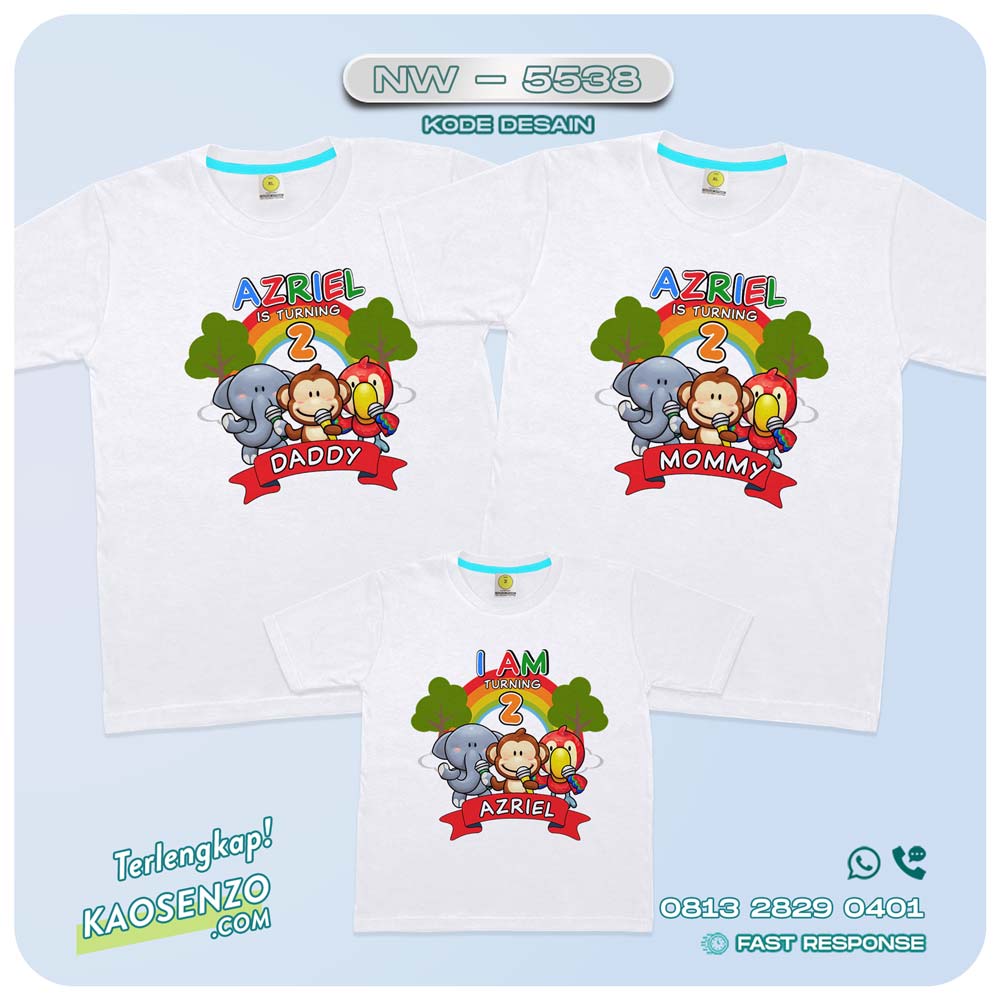 Baju Kaos Couple Keluarga Baba Lili Tata | Kaos Ultah Anak Baba Lili Tata | Kaos Baba Lili Tata - NW 5538