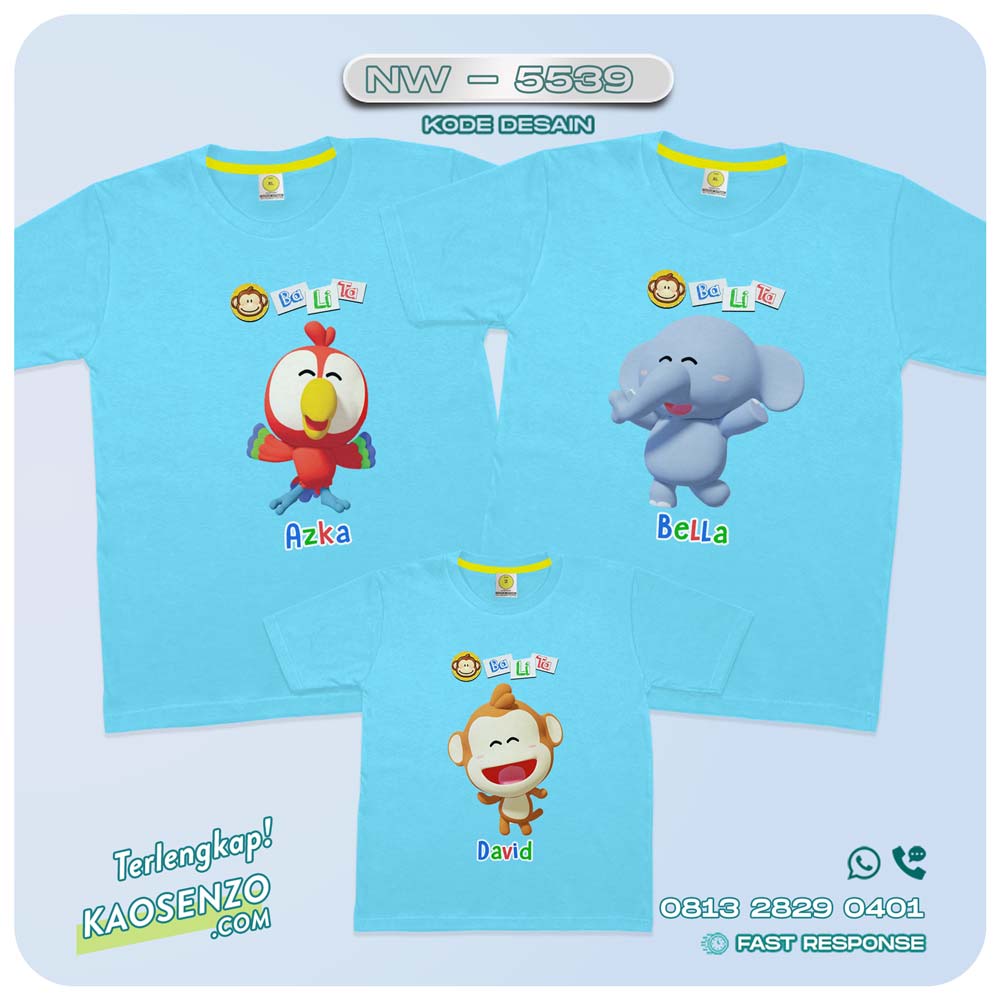 Baju Kaos Couple Keluarga Baba Lili Tata | Kaos Ultah Anak Baba Lili Tata | Kaos Baba Lili Tata - NW 5539