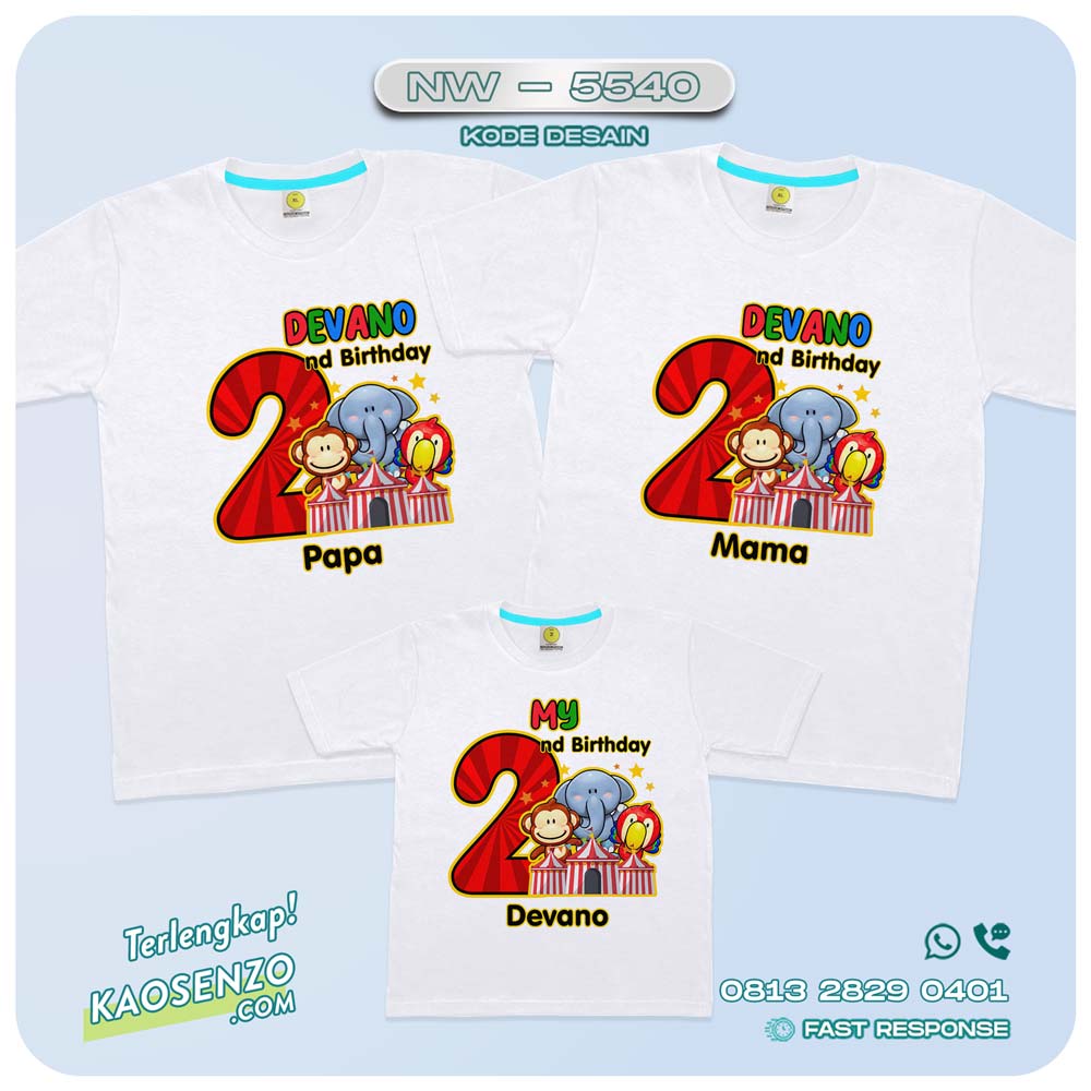 Baju Kaos Couple Keluarga Baba Lili Tata | Kaos Ultah Anak Baba Lili Tata | Kaos Baba Lili Tata - NW 5540