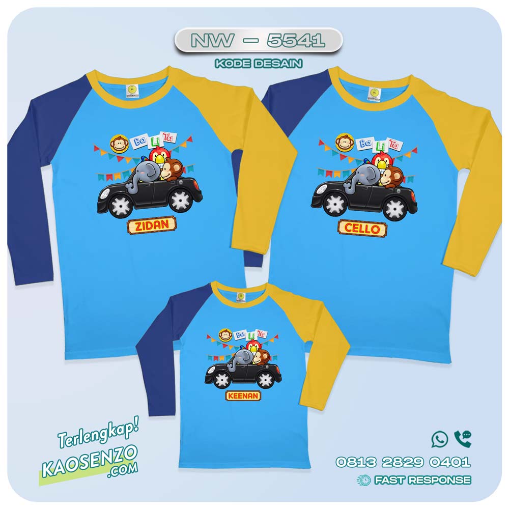 Baju Kaos Couple Keluarga Baba Lili Tata | Kaos Ultah Anak Baba Lili Tata | Kaos Baba Lili Tata - NW 5541