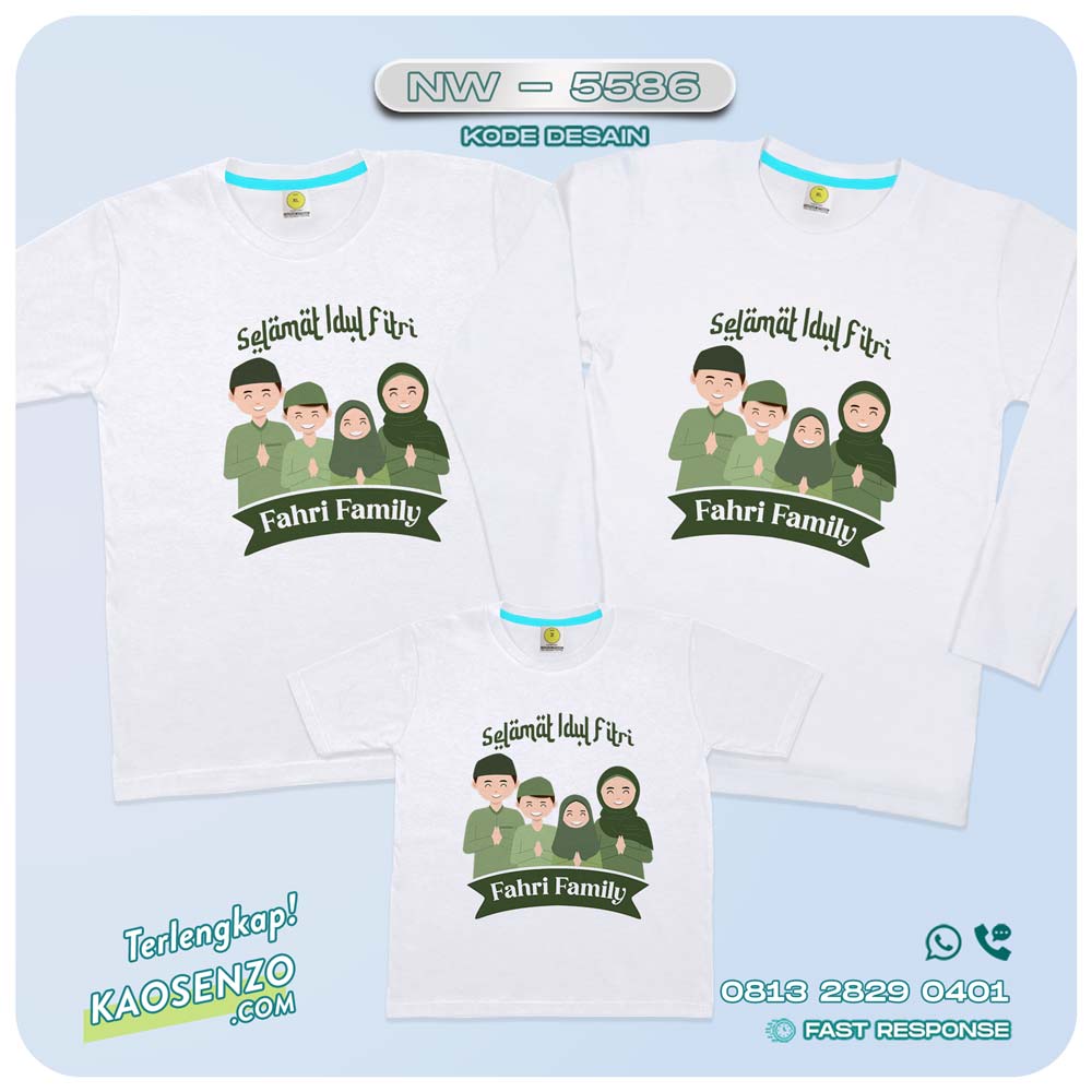 Kaos Couple Keluarga | Kaos Couple Lebaran | Kaos Keluarga Islami | Kaos Motif Islami - NW 5586