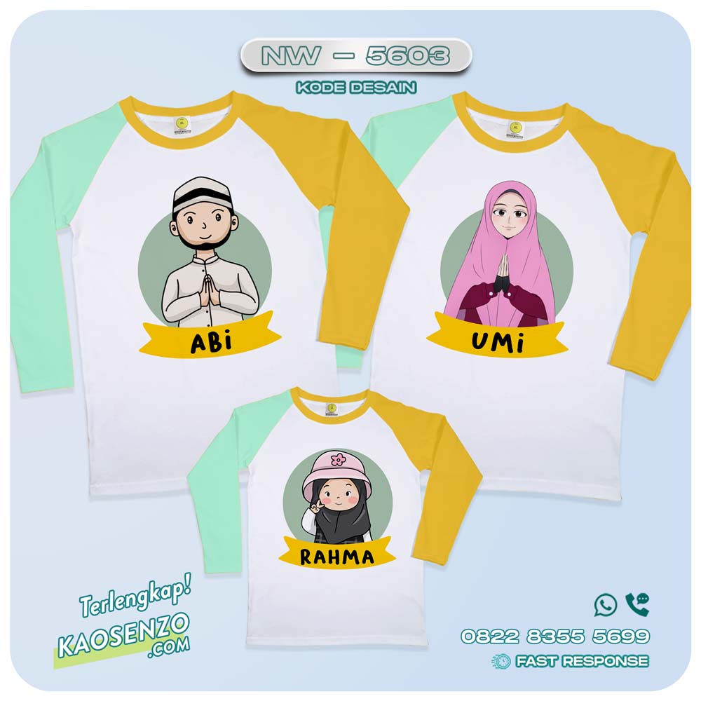 Kaos Keluarga | Kaos Couple Lebaran | Kaos Keluarga Islami | Kaos Motif Islami NW - 5603