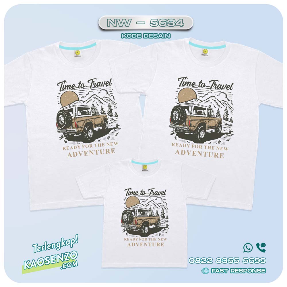 Baju Kaos Couple Keluarga Traveling | Kaos Couple Family Gathering | Kaos Liburan Keluarga | Kaos Liburan - NW 5634