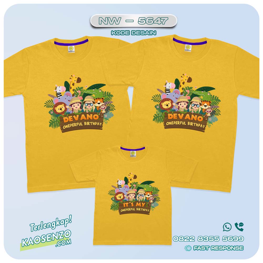 Baju Kaos Couple Keluarga Animal Zoo | Kaos Family Custom Animal | Kaos Animal Zoo & Jungle - NW 5647