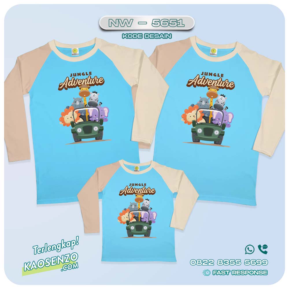 Baju Kaos Couple Keluarga Animal Zoo | Kaos Family custom | Kaos Animal Zoo & Jungle NW 5651