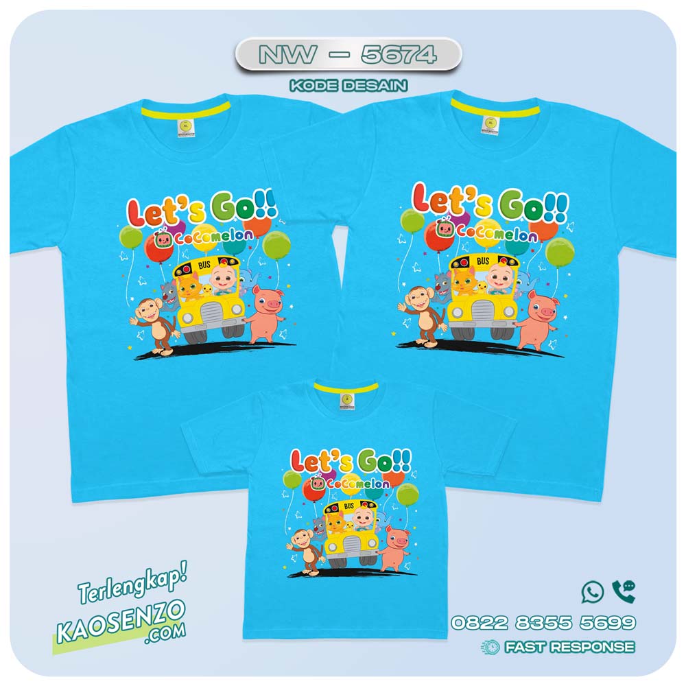 Kaos Couple Keluarga Cocomelon | Kaos Family Custom | Kaos Cocomelon - NW 5674