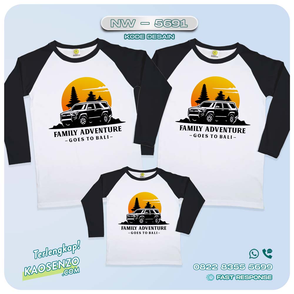 Kaos Couple Keluarga Traveling | Kaos Couple Family Gathering | Kaos Liburan Keluarga | Kaos Mobil - NW 5691