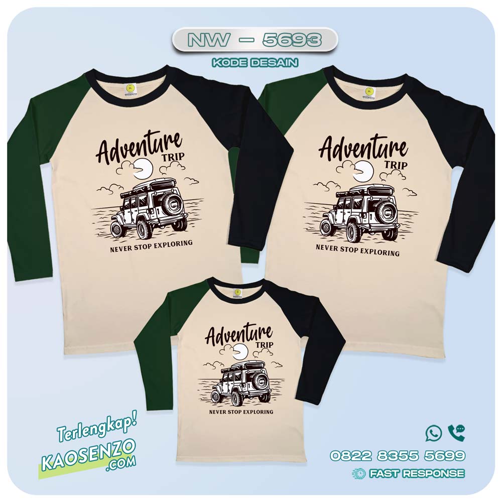 Baju Kaos Couple Keluarga Traveling | Kaos Couple Family Gathering | Kaos Liburan Keluarga | Kaos Jeep - NW 5693