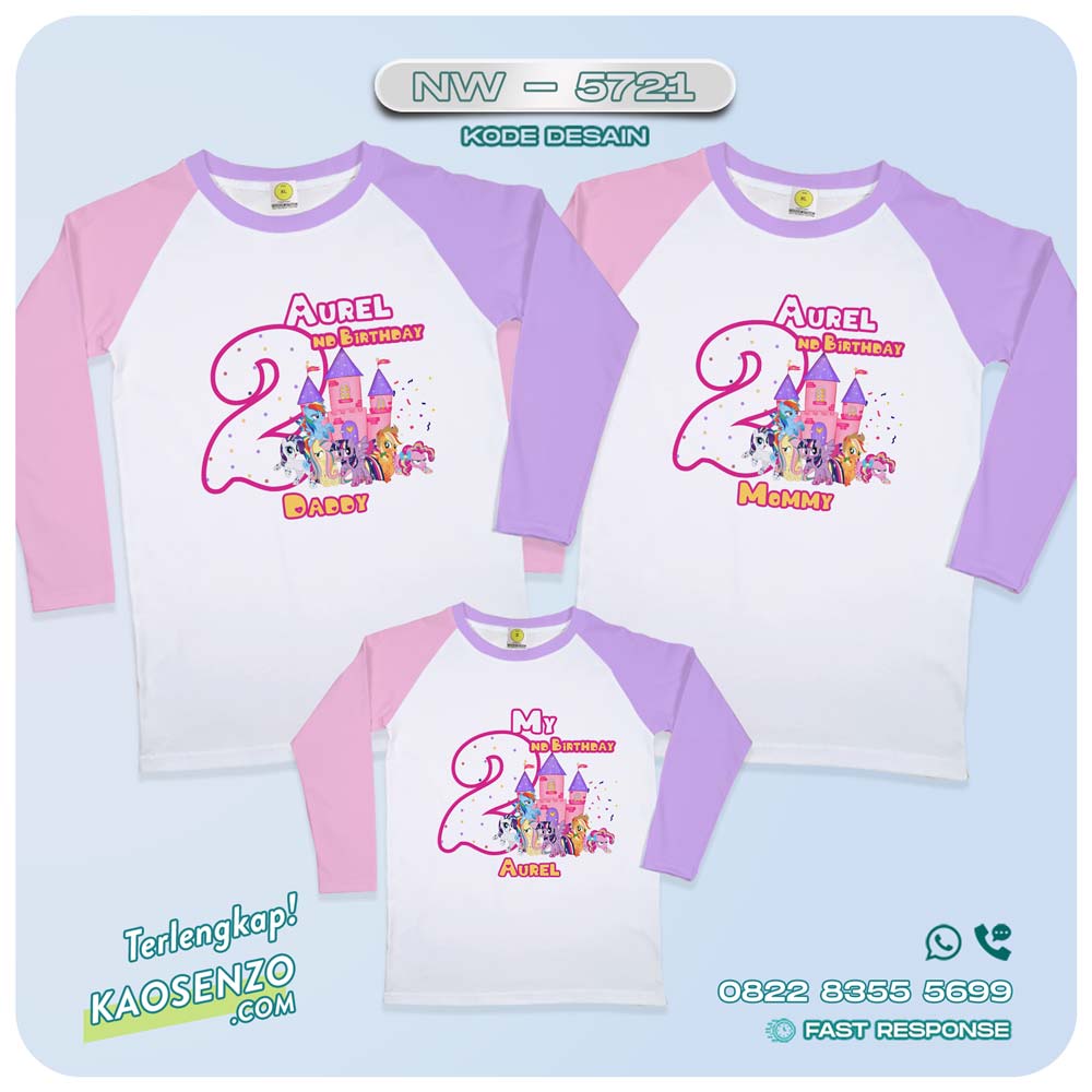 Baju Kaos Couple Keluarga Little Pony | Kaos Family Custom | Kaos Little Pony - NW 5721