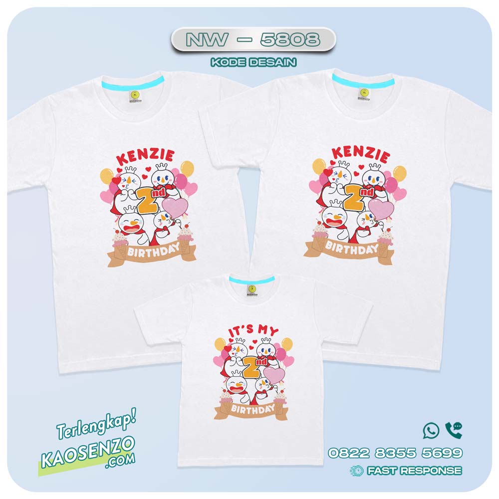 Baju Kaos Couple Keluarga Ice Cream Mixue | Kaos Ultah Anak Es Krim Mixue | Kaos Mixue - NW 5808