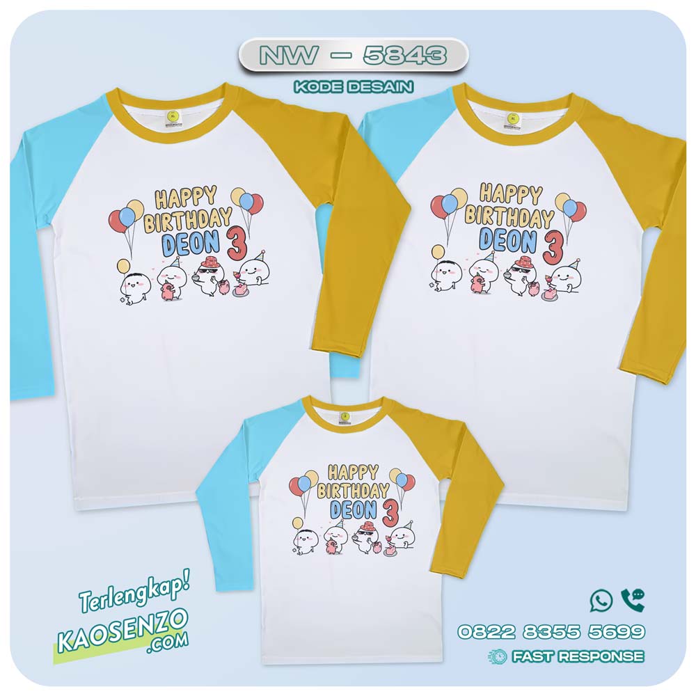 Baju Kaos Couple Keluarga Sticker Pentol | Kaos Family Custom | Kaos Pentol - NW 5843