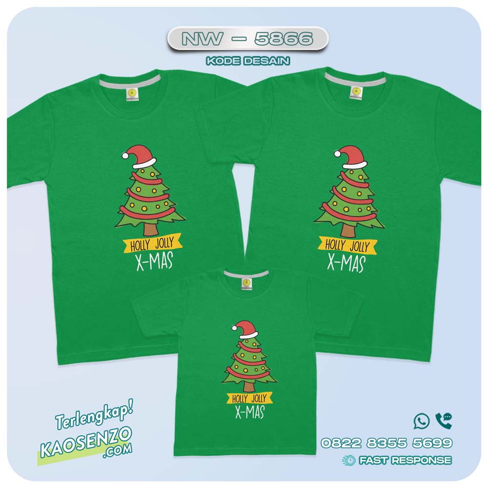 Baju Kaos Couple Keluarga Natal | Kaos Family Custom Christmas | Kaos Natal - NW 5866