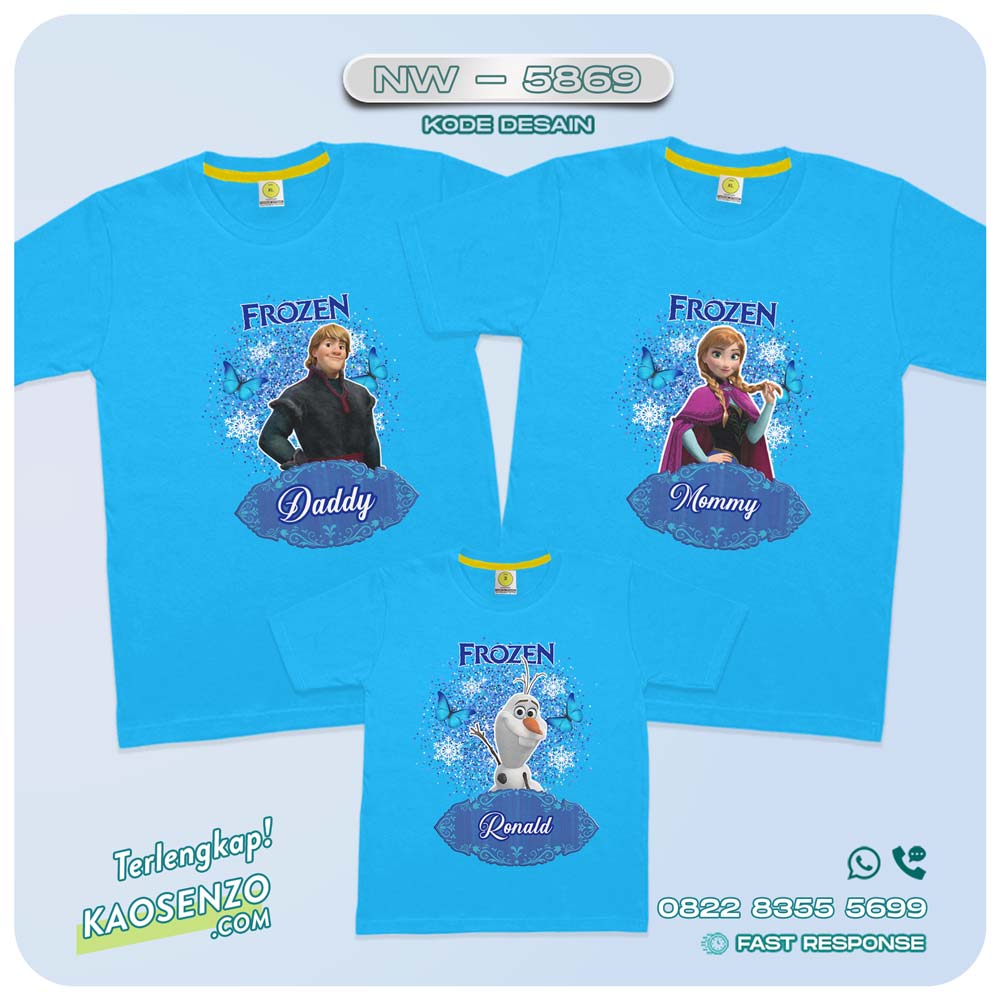 Kaos Couple Keluarga Frozen | Kaos Family Custom | Kaos Frozen - NW 5869