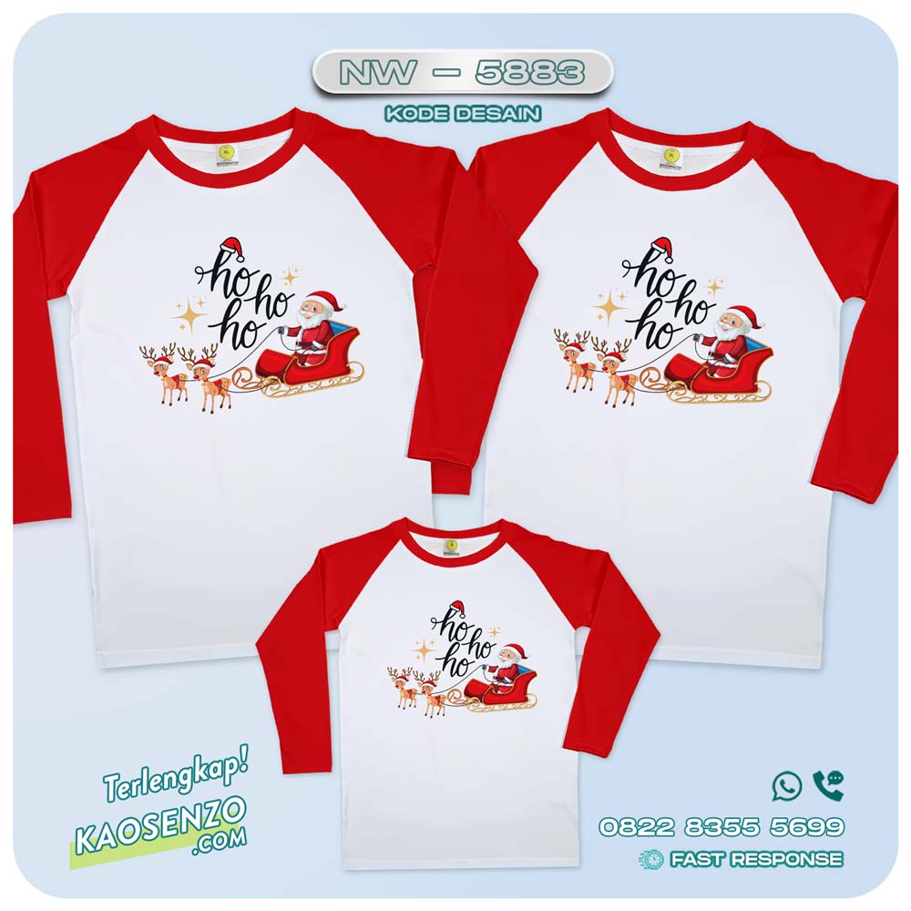 Baju Kaos Couple Keluarga Natal | Kaos Family Custom Christmas | Kaos Natal - NW 5883