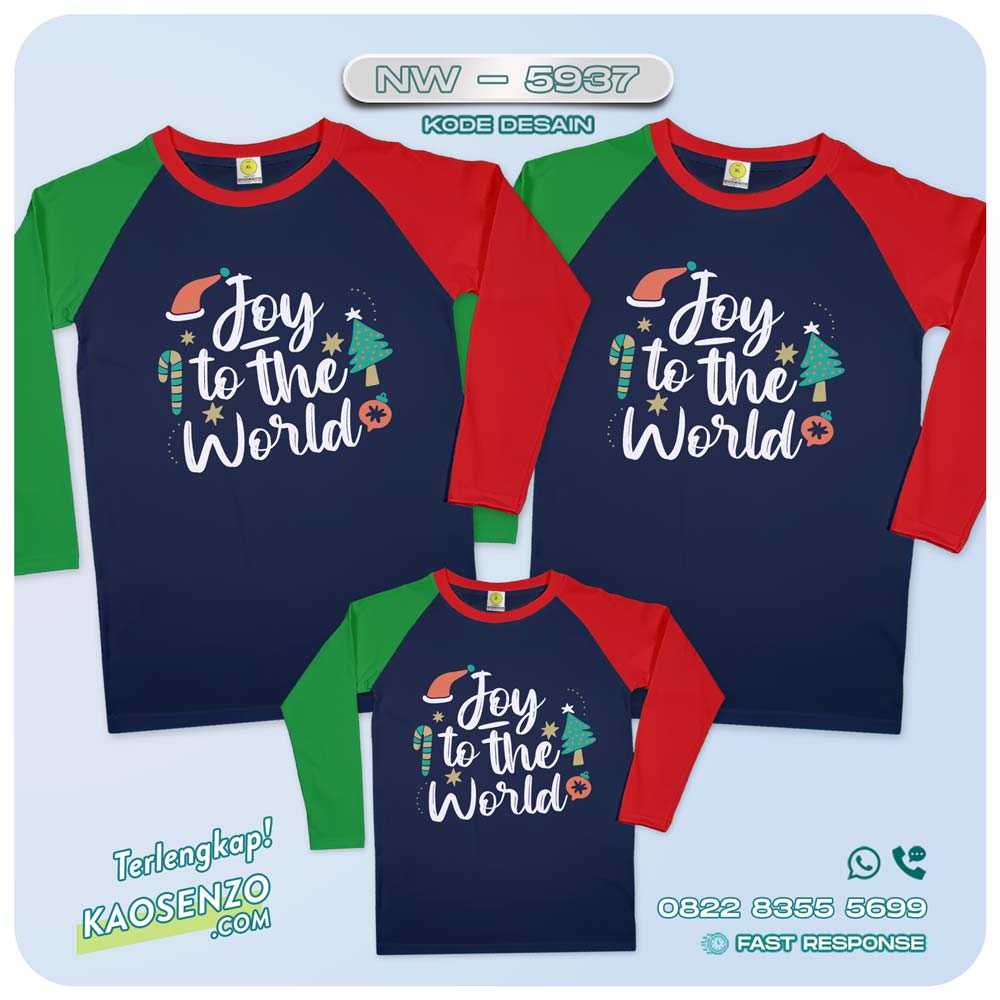 Baju Kaos Couple Keluarga Natal | Kaos Family Custom Christmas | Kaos Natal - NW 5937