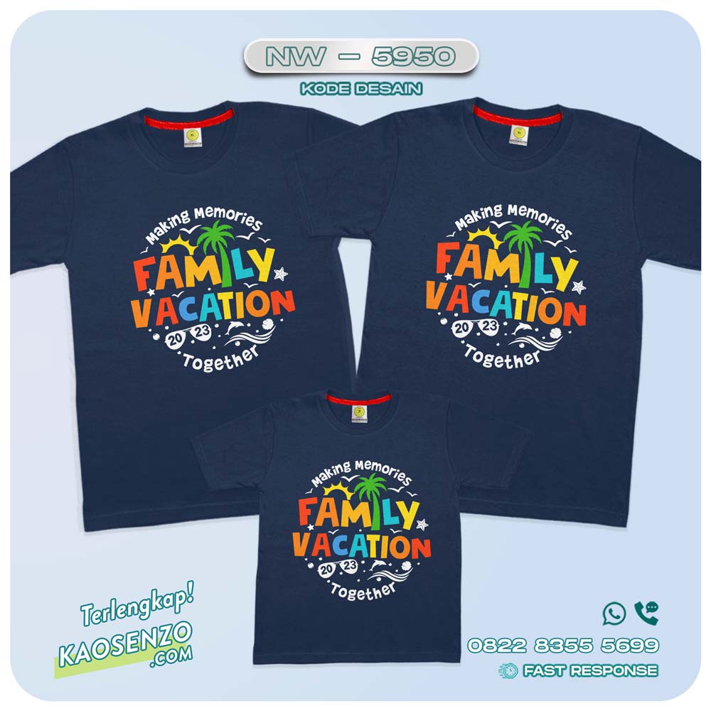 Kaos Couple Keluarga Traveling | Kaos Couple Family Gathering | Kaos Liburan Keluarga | Kaos Liburan - NW 5950