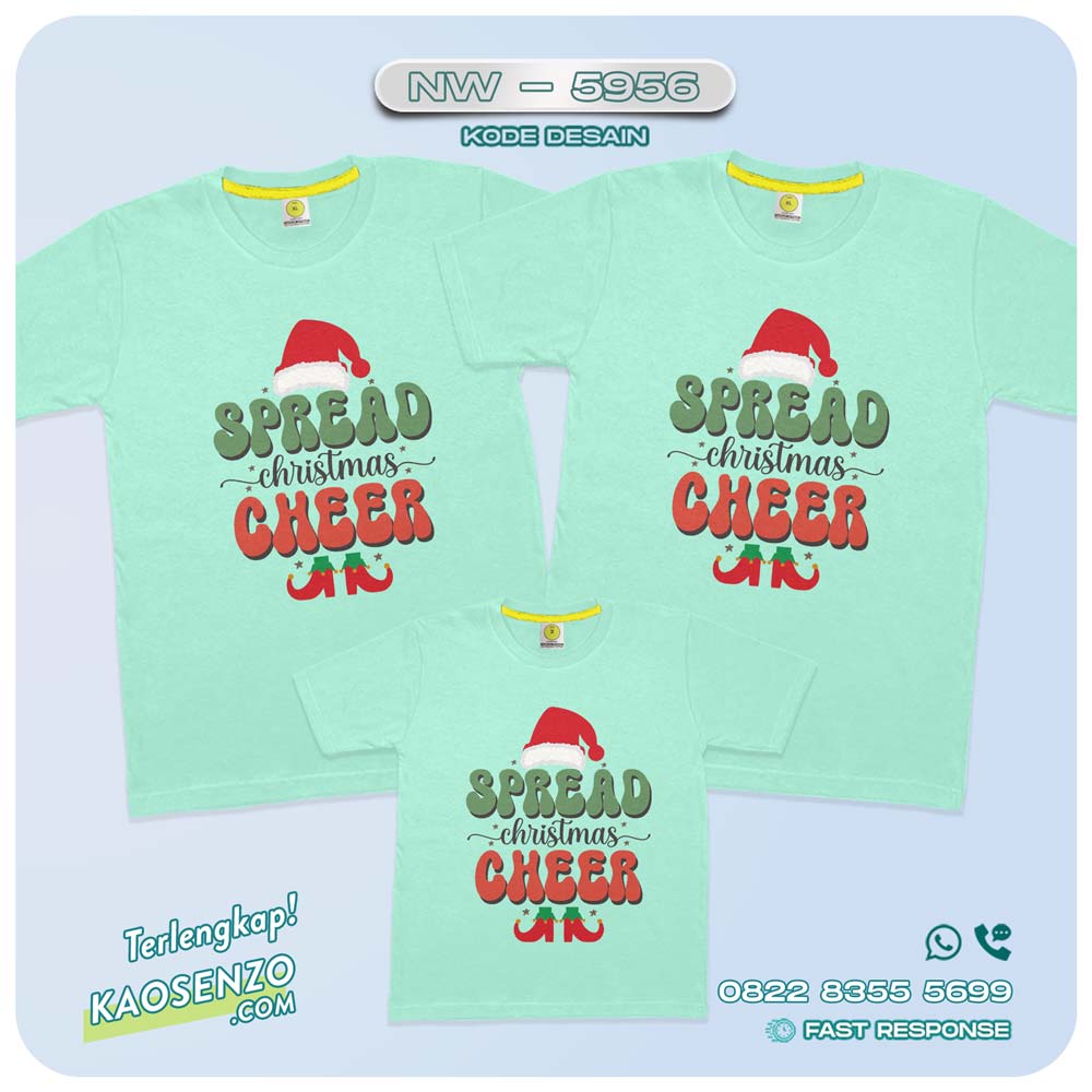 Baju Kaos Couple Keluarga Natal | Kaos Family Custom Christmas | Kaos Natal - NW 5956