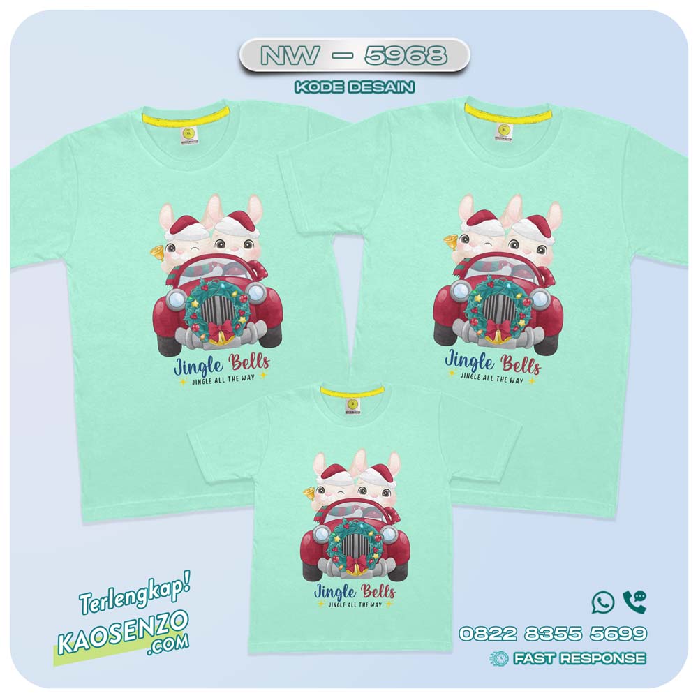 Baju Kaos Couple Keluarga Natal | Kaos Family Custom Christmas | Kaos Natal - NW 5968