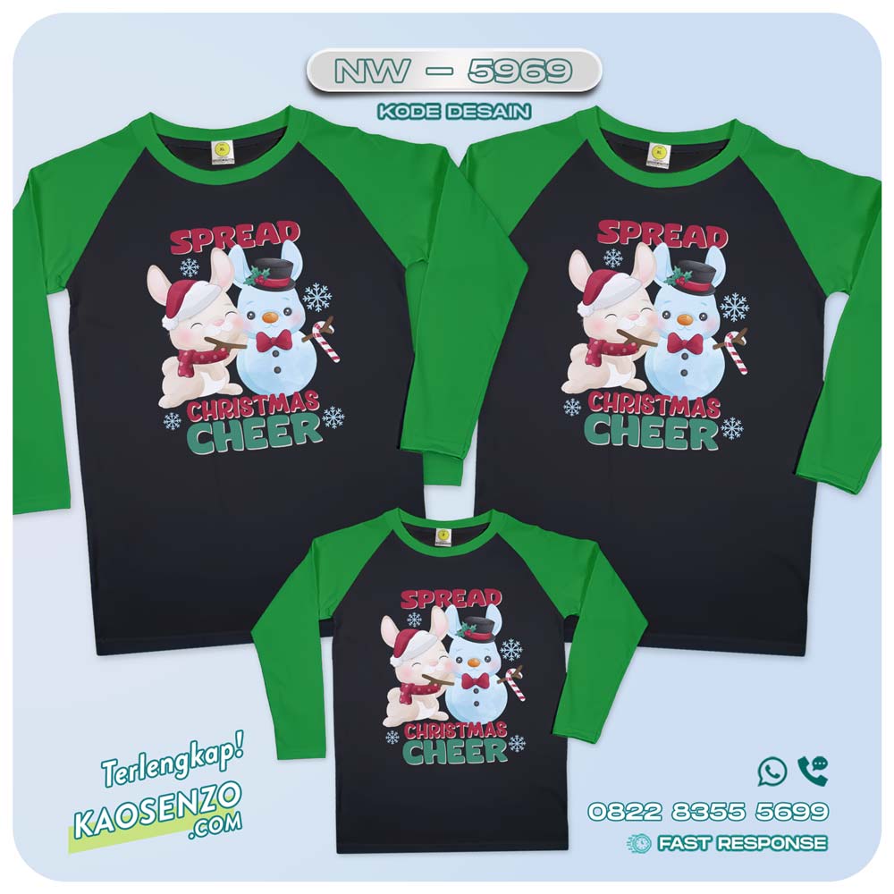 Baju Kaos Couple Keluarga Natal | Kaos Family Custom Christmas | Kaos Natal - NW 5969