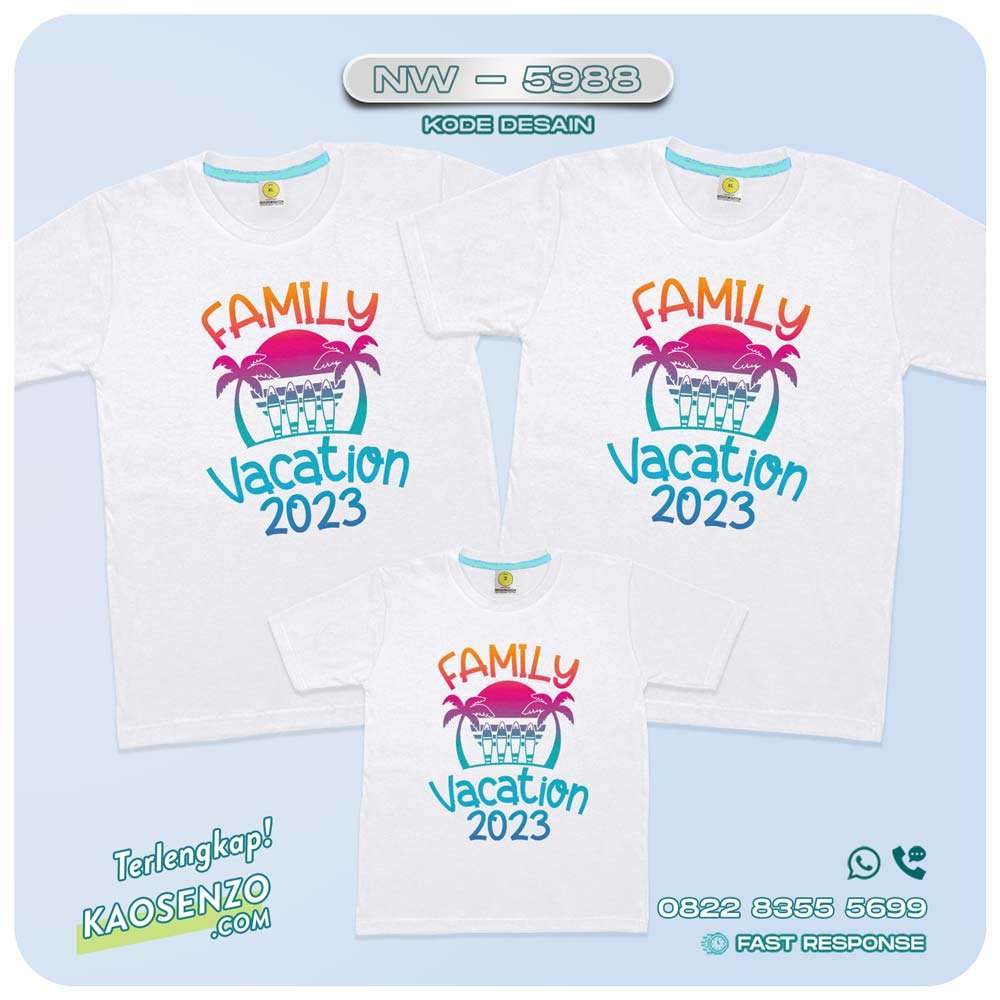 Baju Kaos Couple Keluarga Traveling | Kaos Couple Family Gathering | Kaos Liburan Keluarga | Kaos Liburan - NW 5988