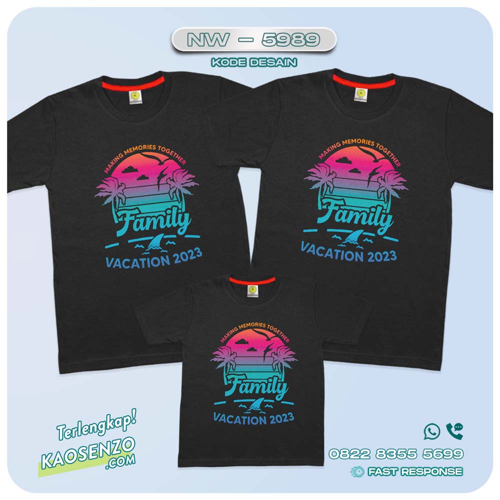 Kaos Couple Keluarga Traveling | Kaos Couple Family Gathering | Kaos Liburan Keluarga | Kaos Liburan - NW 5989