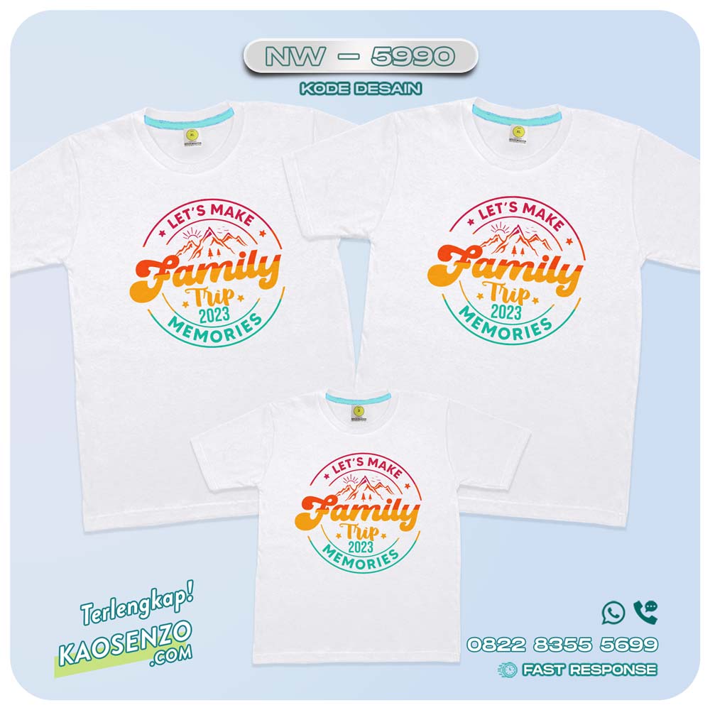 Baju Kaos Couple Keluarga Traveling | Kaos Couple Family Gathering | Kaos Liburan Keluarga | Kaos Liburan - NW 5990