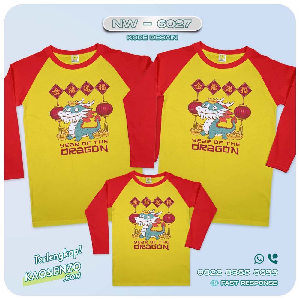 Baju Kaos Couple Keluarga Imlek | Kaos Family Custom Chinese New Year | Kaos Imlek - NW 6027