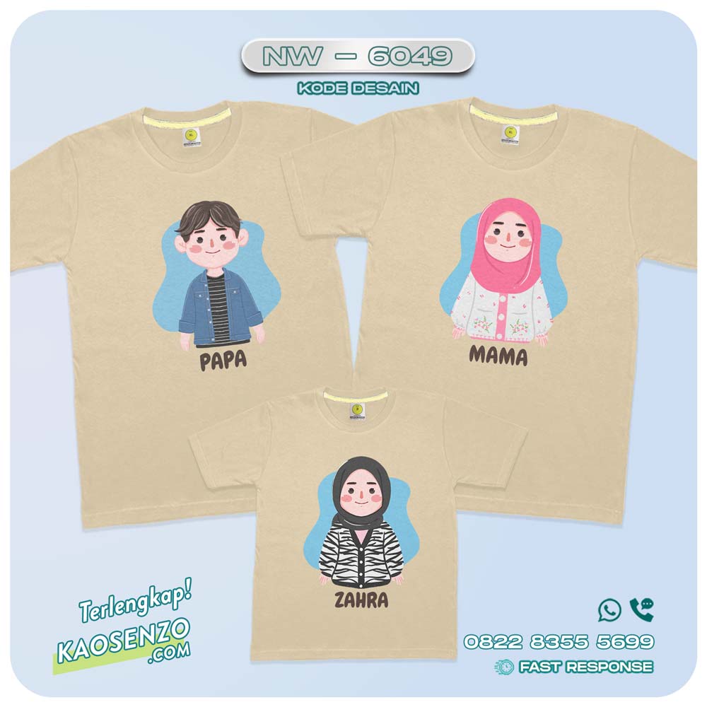 Baju Kaos Couple Keluarga Kartun Karakter | Kaos Family Custom Kartun Karakter | Kaos Kartun Karakter - NW 6049