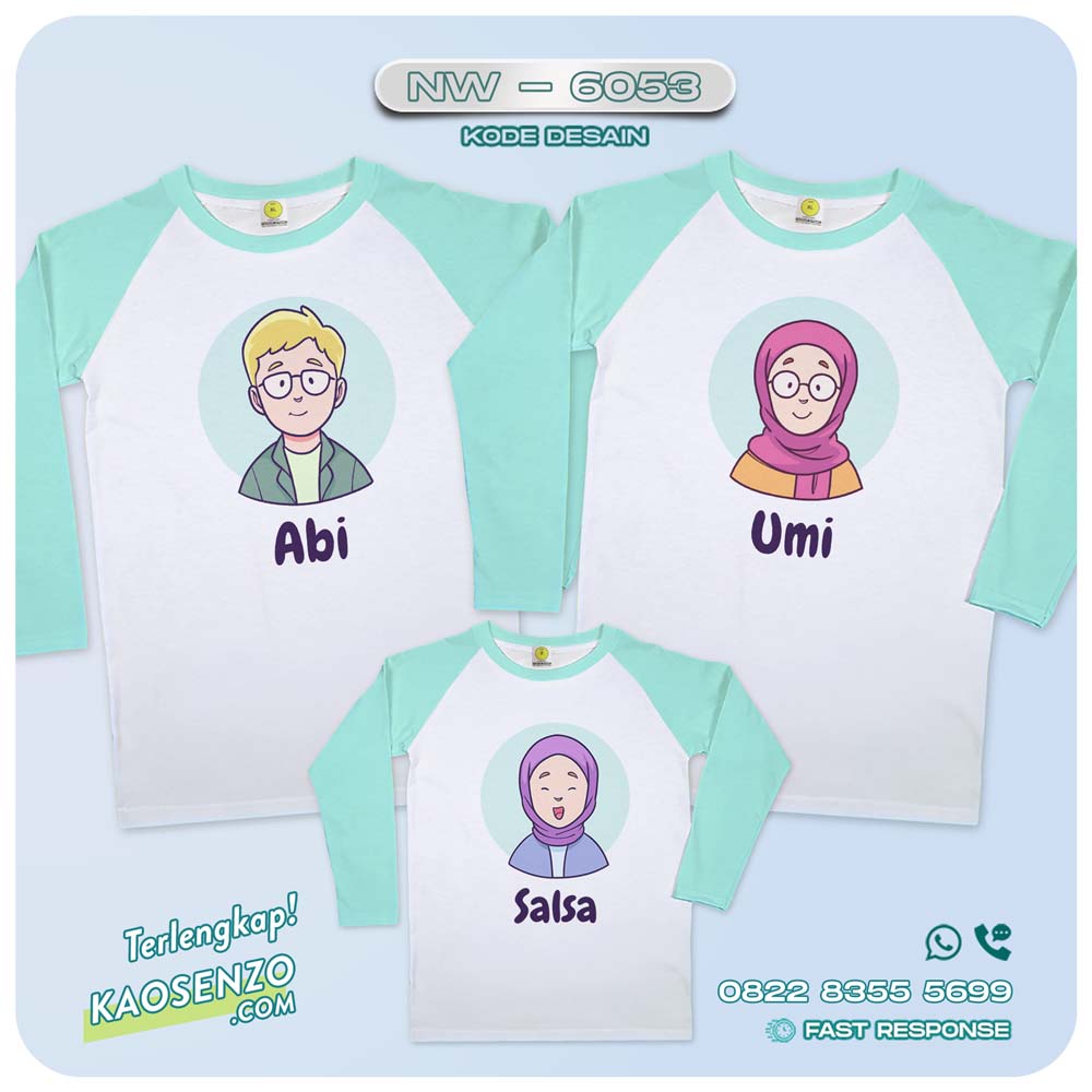 Baju Kaos Couple Keluarga Kartun Karakter | Kaos Family Custom Kartun Karakter | Kaos Kartun Karakter - NW 6053