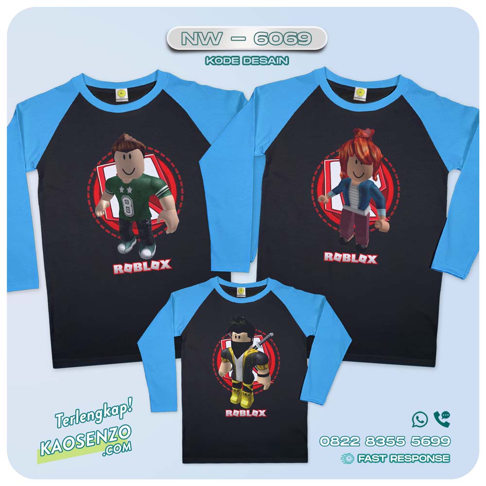 Baju Kaos Couple Keluarga Roblox | Kaos Ultah Anak | Kaos Roblox - NW 6069