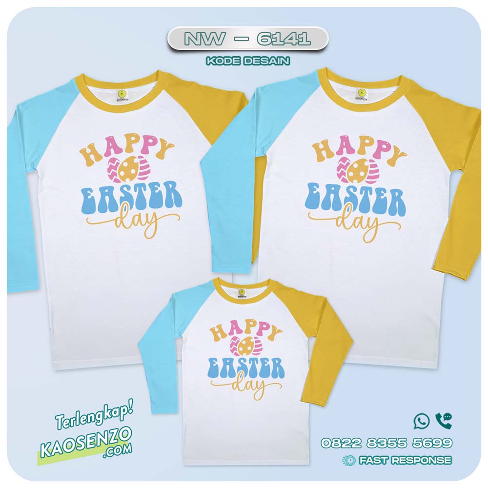 Baju Kaos Couple Keluarga Easter | Kaos Tema Paskah | Kaos Family Custom | Kaos Easter - NW 6141