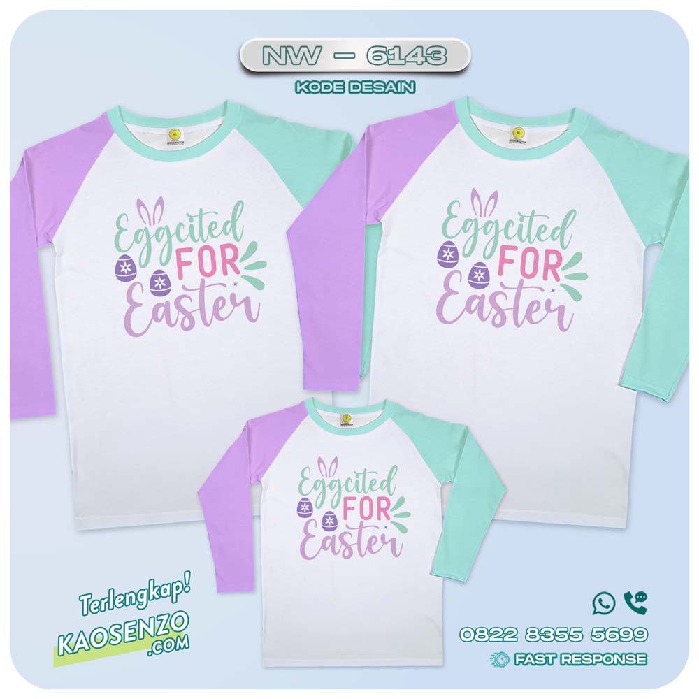 Baju Kaos Couple Keluarga Easter | Kaos Tema Paskah | Kaos Family Custom | Kaos Easter - NW 6143