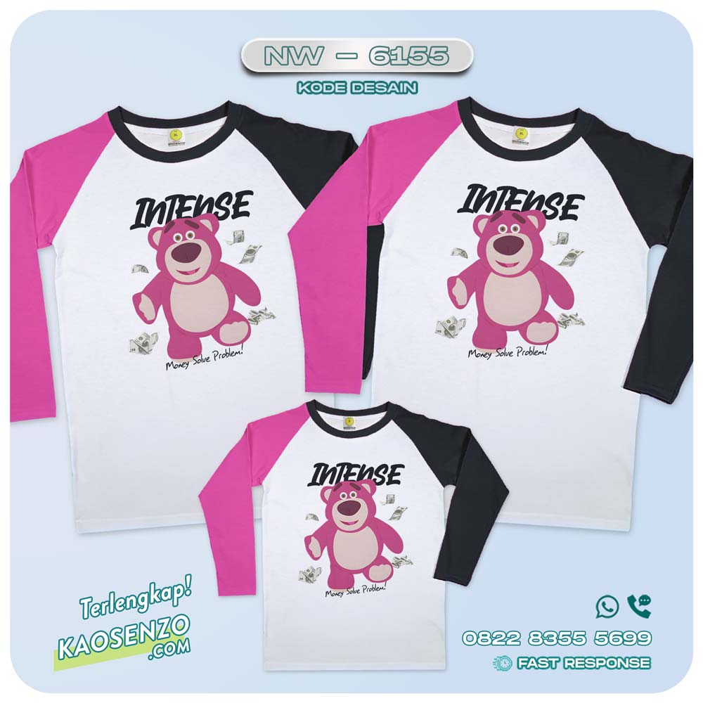 Baju Kaos Couple Keluarga Lotso | Kaos Ulang Tahun Lotso | Kaos Family Custom | Kaos Lotso - NW 6155