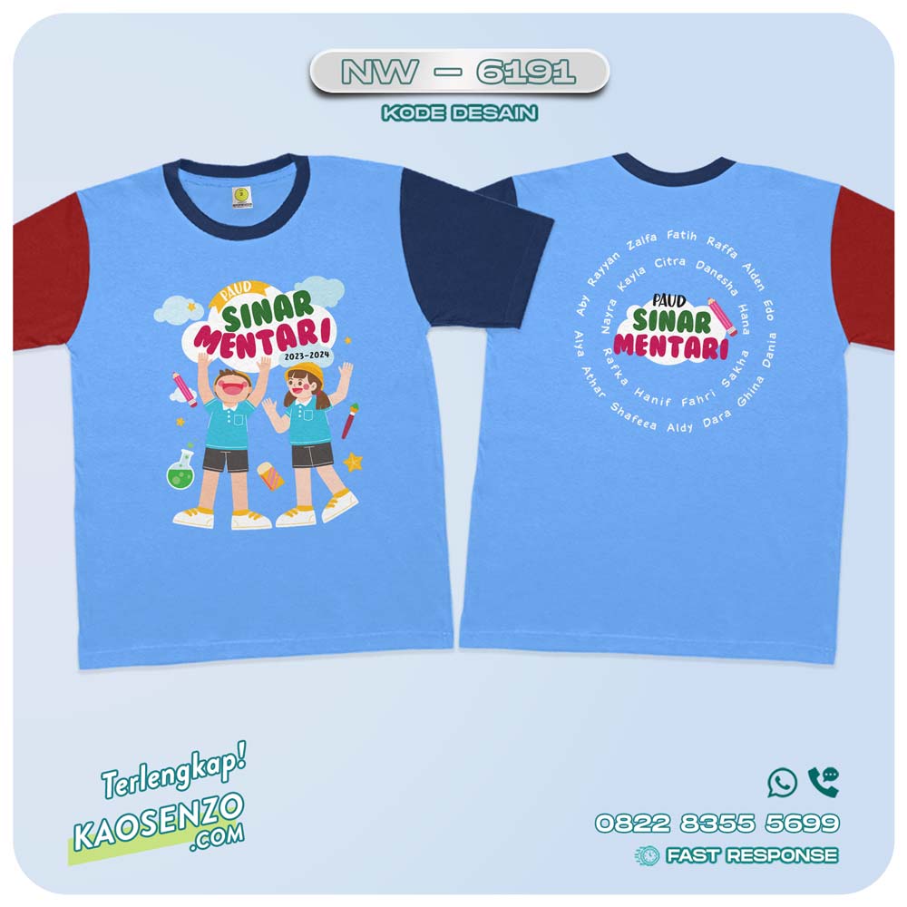 Baju Kaos Couple Kelas TK PAUD SD | Kaos Custom Kelas | Kaos Kelas PAUD - NW 6191