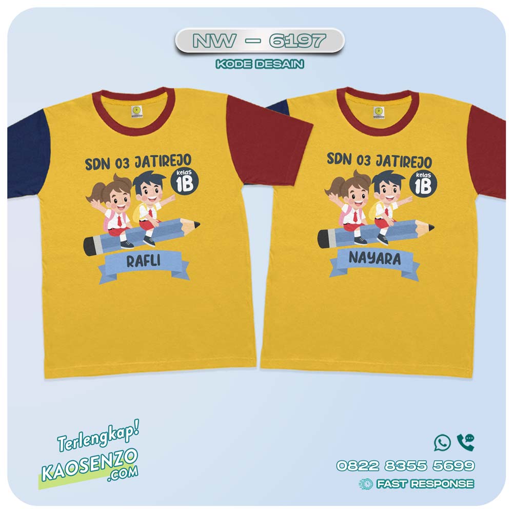 Baju Kaos Couple Kelas TK PAUD SD | Kaos Custom Kelas | Kaos Kelas SD - NW 6197