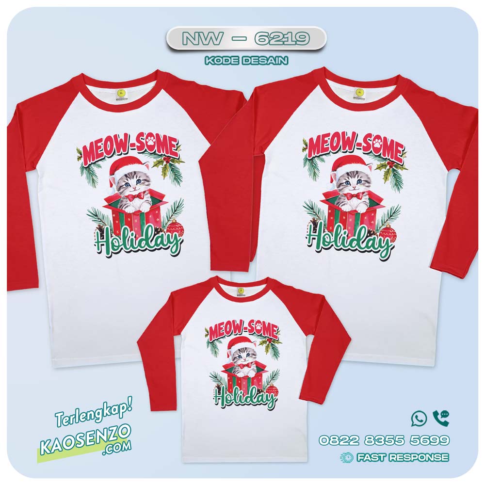 Baju Kaos Couple Keluarga Natal | Kaos Family Custom Christmas | Kaos Natal - NW 6219